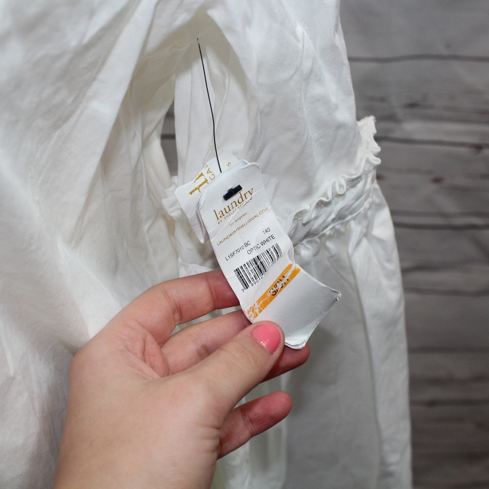 NWT Laundry Peasant Sleeve Top - Picture 2 of 5